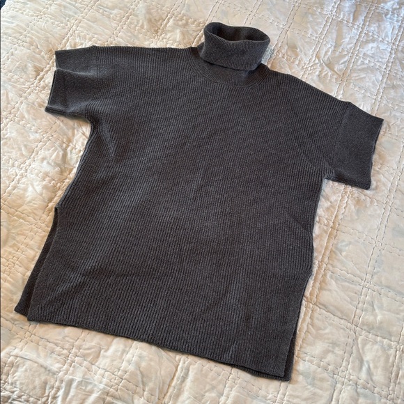 Banana Republic charcoal gray turtleneck tunic sweater * sz MED - Picture 5 of 11